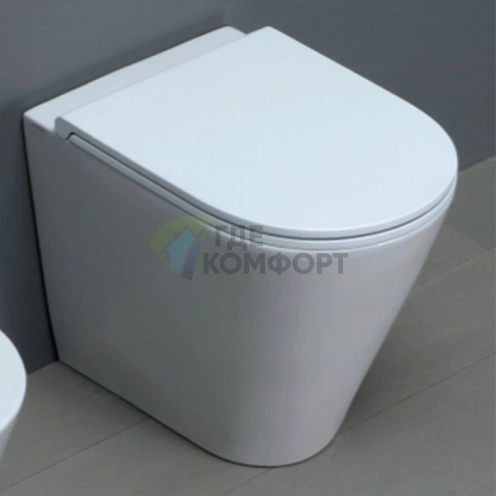 Унитаз приставной AZZURRA FORMA безободковый, белый (FOR100E/P bi)) - фото 1