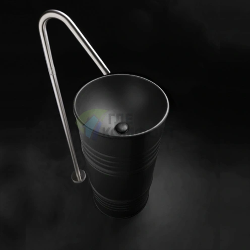 Kerasan Artwork Свободностоящая раковина BARREL 45x90 см, слив в стену, цвет Nero matt (474331) - фото 1