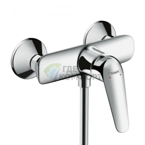 Настенный смеситель для душа Hansgrohe Novus в хроме (71060000) - фото 1