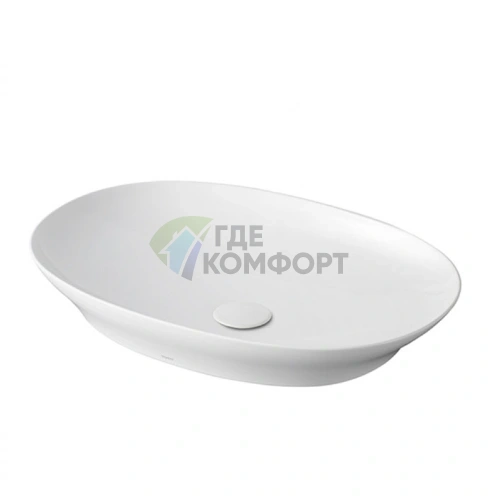 Полувстраиваемая раковина TOTO Neorest 600 мм белого цвета с технологией CeFiONtect (L4706E#XW) - фото 1