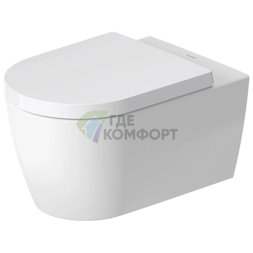 Унитаз подвесной Duravit ME by Starck безободковый 570×370 мм, покрытие HygieneGlaze, цвет белый шелковисто-матовый (2579099000) - фото 1