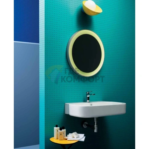 Подвесная раковина AZZURRA GLAZE 60x46 см белая с отверстием под смеситель - фото 5