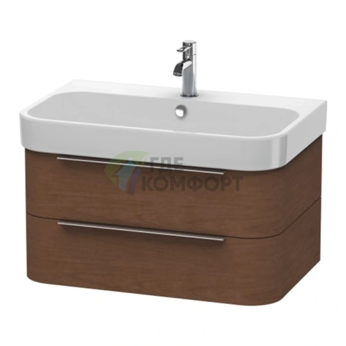 Раковина DURAVIT Happy D2 80 см белая для мебели с отверстием под смеситель (2318800000) - фото 3