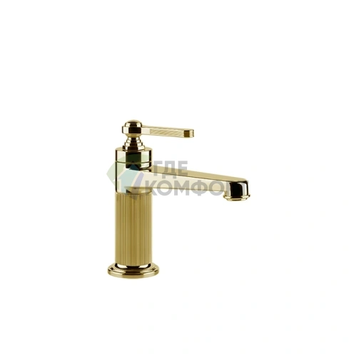 GESSI VENTI20 Однорычажный смеситель для раковины с донным клапаном в цвете Gold PVD (65001#246) - фото 1