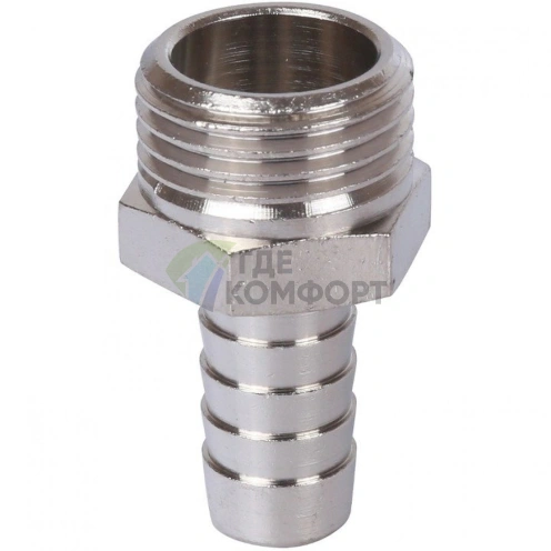 Штуцер НР 1/2x12, никелированный Stout - фото 1