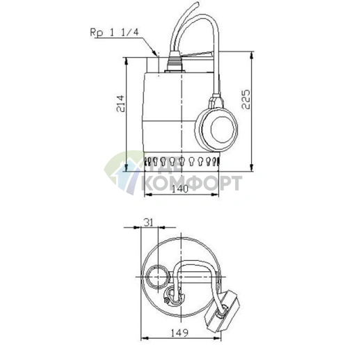 Дренажный насос Grundfos Unilift KP 250-A1 - фото 4