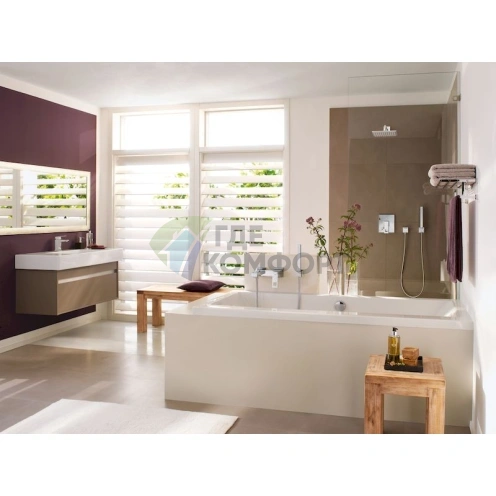 Смеситель Grohe Eurocube 23140000 для ванны с душем и термостатом - фото 4