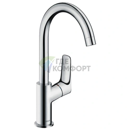 Кухонный смеситель Hansgrohe Logis M31 однорычажный с поворотным изливом, хром (71835000) - фото 1
