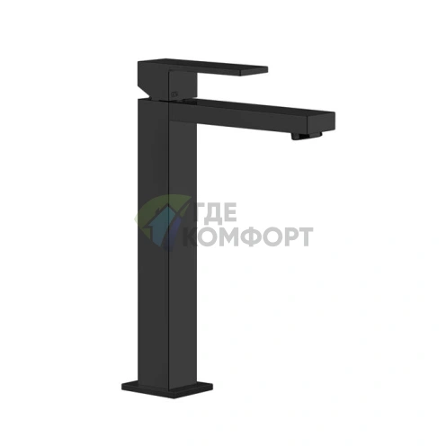Смеситель для раковины Gessi Rettangolo с высоким изливом 128 мм, черный (11922#299) - фото 1