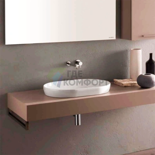 Раковина-чаша GLOBO T-Edge 60×41 см, белая, без отверстия под смеситель (B6O61.BI*0) - фото 1
