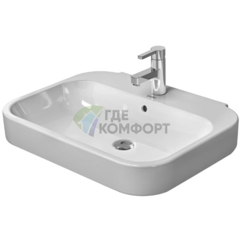 Раковина Duravit Happy D2 600x475 мм с тремя отверстиями, белая (2316600030) - фото 1