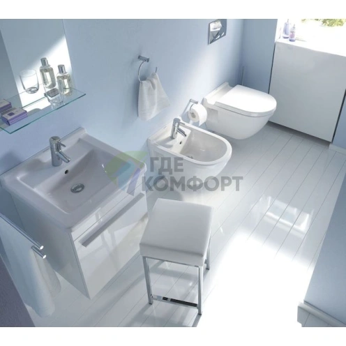Подвесной унитаз Duravit Starck 3 с инновационной системой смыва — артикул 2201090000 (2201090000) - фото 3