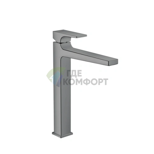 Смеситель для раковины Hansgrohe Metropol в шлифованном черном хроме с донным клапаном (32512340) - фото 1