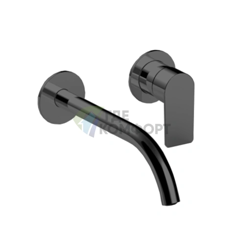 Настенный смеситель для раковины Fantini MYO чёрный матовый (61 13 V611B) - фото 1