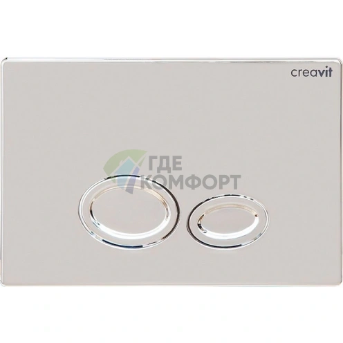 Кнопка смыва Creavit Drop GP2004.00: глянцевый хром для безупречного дизайна - фото 1
