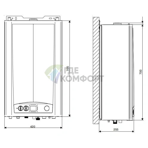 Газовый настенный двухконтурный котел Roda VorTech One CS24 - фото 2