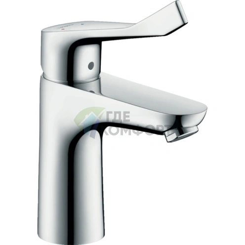Смеситель для раковины Hansgrohe Focus Care с донным клапаном и длинной ручкой, хром (31911000) - фото 1