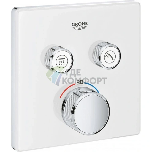 Термостатический смеситель Grohe Grohtherm SmartControl 29156LS0 для ванны с душем в цвете лунно-белый - фото 1