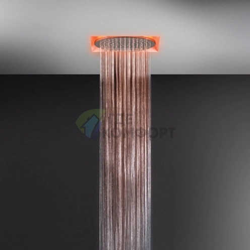 Gessi Afilo Встраиваемая Душевая Система 350x350 мм с Тропическим Ливнем, Хромотерапией и Пультом Управления (57601#279) - фото 1