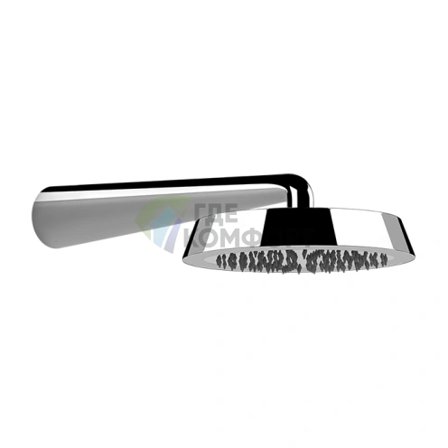Верхний душ GESSI CONO 240 мм с настенным держателем 400 мм в цвете хром (45151#031) - фото 1