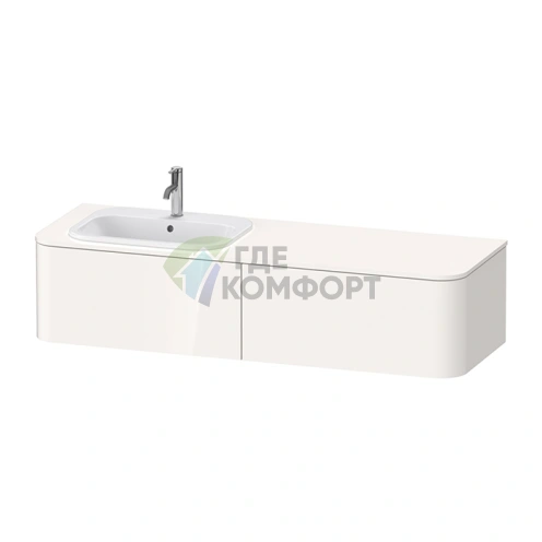Подвесная тумба Duravit Happy D.2 Plus с 2 ящиками, 354x1600x550 мм, белый глянец (HP4954L2222) - фото 1