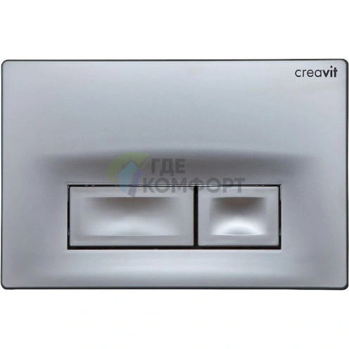 Кнопка смыва Creavit Ore GP3002.00 серый матовый - фото 1