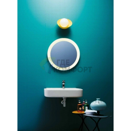 Подвесная раковина AZZURRA GLAZE 60x46 см белая с отверстием под смеситель - фото 8