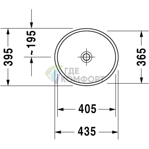 Раковина Duravit Starck 2 440x400 мм: белая, без перелива и площадки под смеситель (2321440000) - фото 2