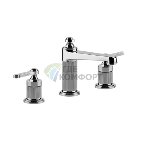 Смеситель для раковины GESSI VENTI20 на 3 отверстия с донным клапаном, хром (65012#031) - фото 1