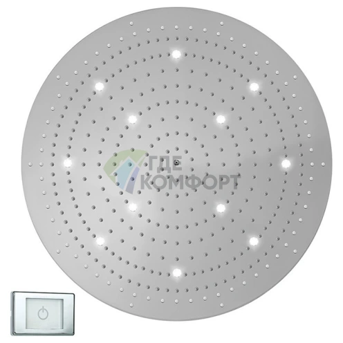 Верхний душ BOSSINI DREAM-XL OK 1000 мм с LED-подсветкой и блоком управления, цвет белый/хром (WI0384.030) - фото 1