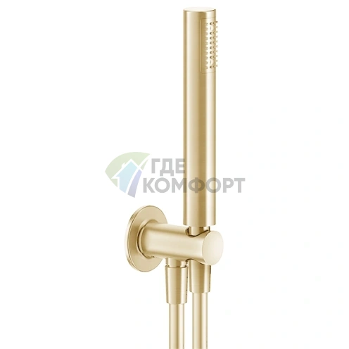 Душевая система GESSI INCISO с держателем и шлангом в золотом цвете (58123#246) - фото 1