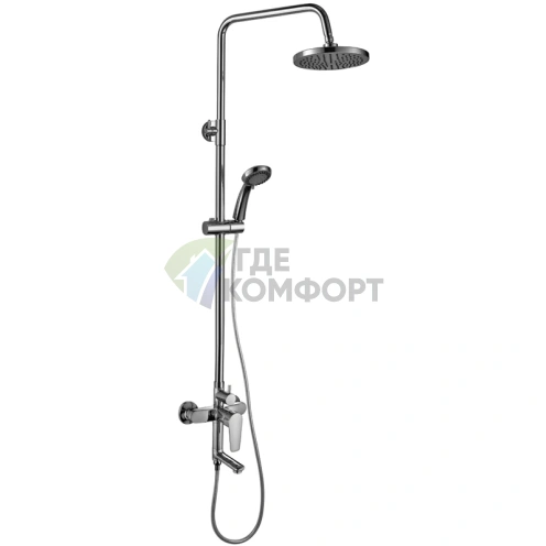 Душевая стойка Rossinka S35-46 угловая 35x46 см: надежность и стиль из нержавеющей стали - фото 1