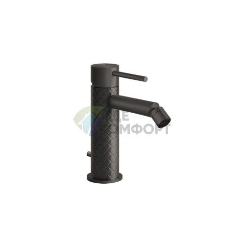 Смеситель для биде GESSI 316 с донным клапаном, излив 118 мм, цвет brushed black metal PVD (54107#707) - фото 1