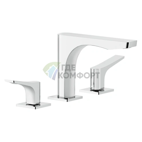 Смеситель для раковины GESSI Rilievo на 3 отверстия, хром (59012#031) - фото 1