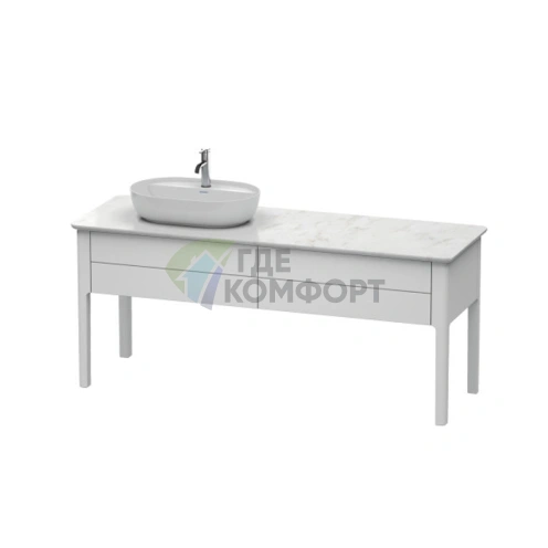 Напольная тумба Duravit Luv с 2 ящиками, 743x1788x570 мм, шелковисто-матовый белый (LU9563L3636) - фото 1