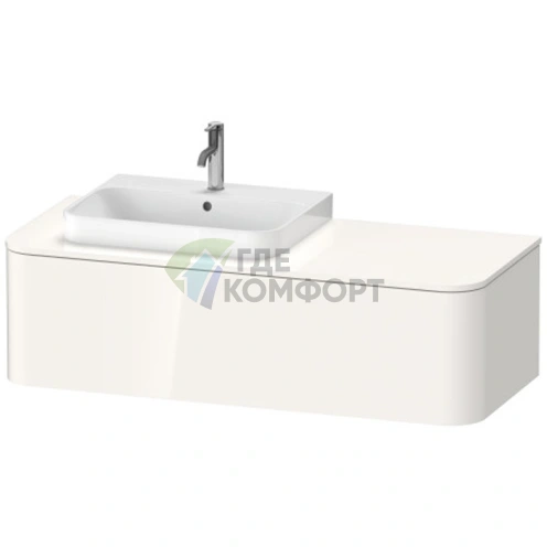 Подвесная тумба Duravit Happy D.2 Plus, 354x1300x550 мм, 1 ящик, белый глянец (HP4942L2222) - фото 1