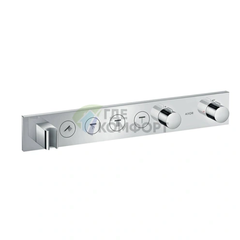 Термостат для душа AX Select 600/90 встраиваемый, 4 выхода, хром (18357000) - фото 1