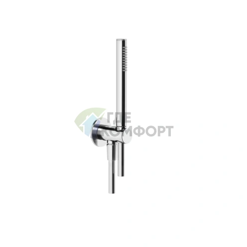 Душевой комплект Gessi с выводом воды, держателем и лейкой в хроме (63329#031) - фото 1