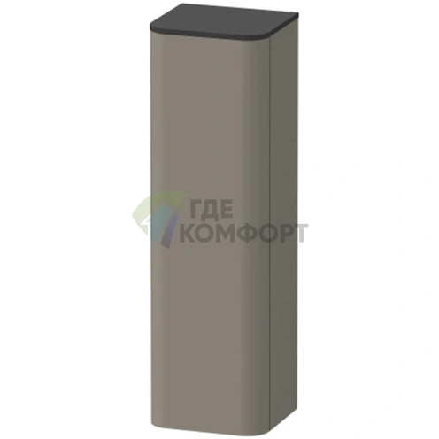 Пенал подвесной Duravit Happy D.2 Plus: 3 стеклянные полки, цвет Stone Grey Satin Matt (HP1261R9292) - фото 1