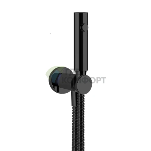 Смеситель для ванной Gessi Ingranaggio Black XL, настенный, подключение 1/2 (45121#299) - фото 1
