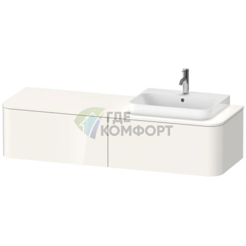 Подвесная тумба Duravit Happy D.2 Plus: 2 ящика, белый глянец, 1600 мм (HP4944R2222) - фото 1