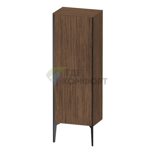 Шкаф подвесной Duravit XViu 1330x500x360 мм с 3 стеклянными полками (цвет: walnut dark, петли слева) (XV1326LB221) - фото 1