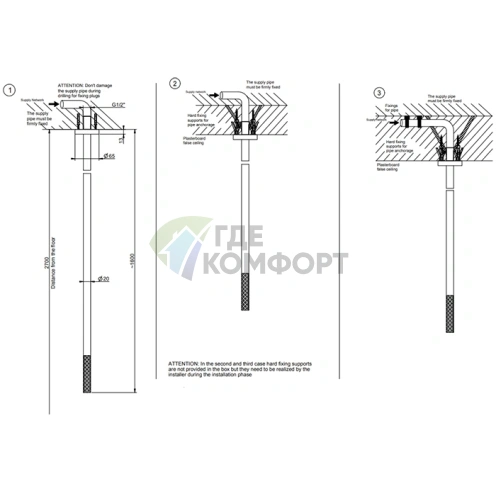 Потолочный излив GESSI 316 с дистанционным управлением, цвет Brushed Black Metal PVD (54199#707) - фото 2