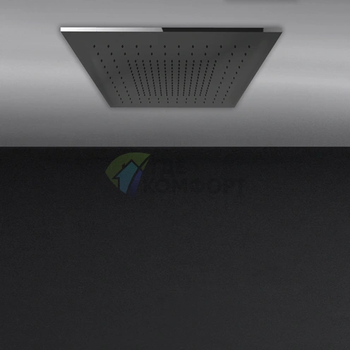 Встраиваемая душевая система Gessi Mimi 500x500 с функцией «Тропический ливень» в цвете Mirror Steel (57901#238) - фото 1