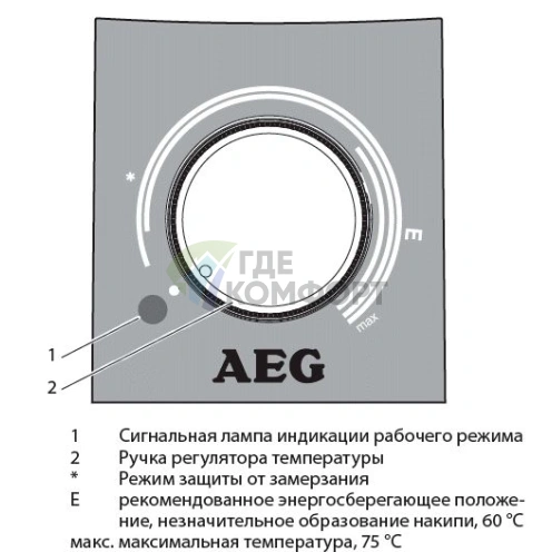 Водонагреватель накопительный электрический AEG EWH 80 Trend - фото 2
