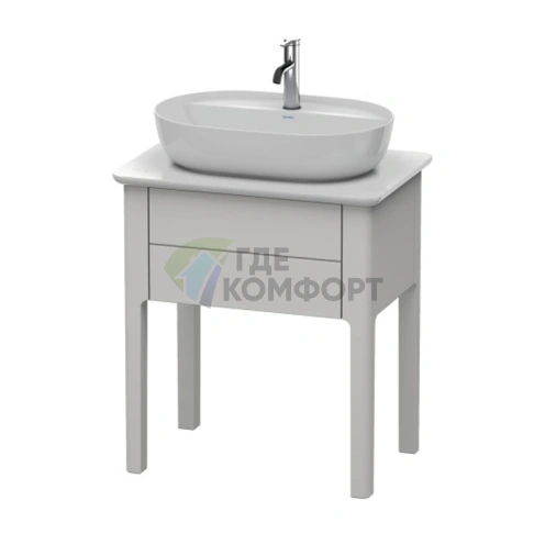 Напольная тумба Duravit Luv с выдвижным ящиком, цвет скандинавский белый шелковисто-матовый (LU956003939) - фото 1