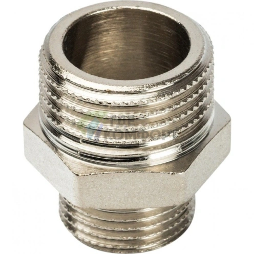 Ниппель STOUT НН переходной 1/2 x 3/8 никелированный - фото 3