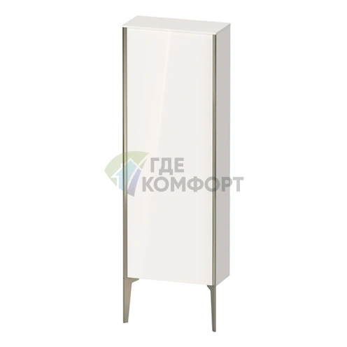 Подвесной шкаф Duravit XViu 1330 мм, белый глянцевый/champagne matt, с 3 стеклянными полками (XV1316LB122) - фото 1