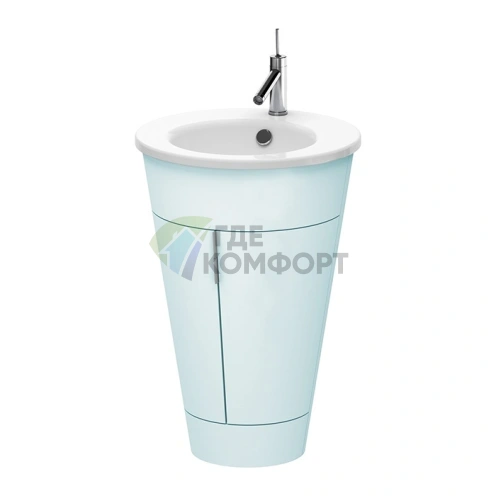 Напольная тумба Duravit Starck 1 600 мм для раковины в цвете Light Blue Satin Matt (S1952009797) - фото 1