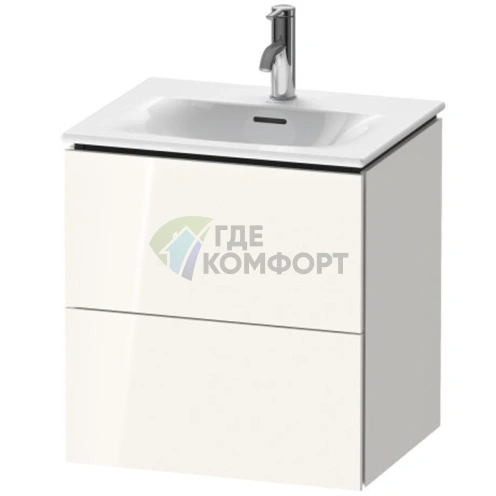 Тумба подвесная Duravit L-Cube White High Gloss с 2 ящиками, 550x520x421 мм (LC630402222) - фото 1